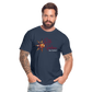 Männer Premium Bio T-Shirt Rote Fäden - Navy