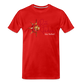 Männer Premium Bio T-Shirt Rote Fäden - Rot