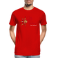 Männer Premium Bio T-Shirt Rote Fäden - Rot