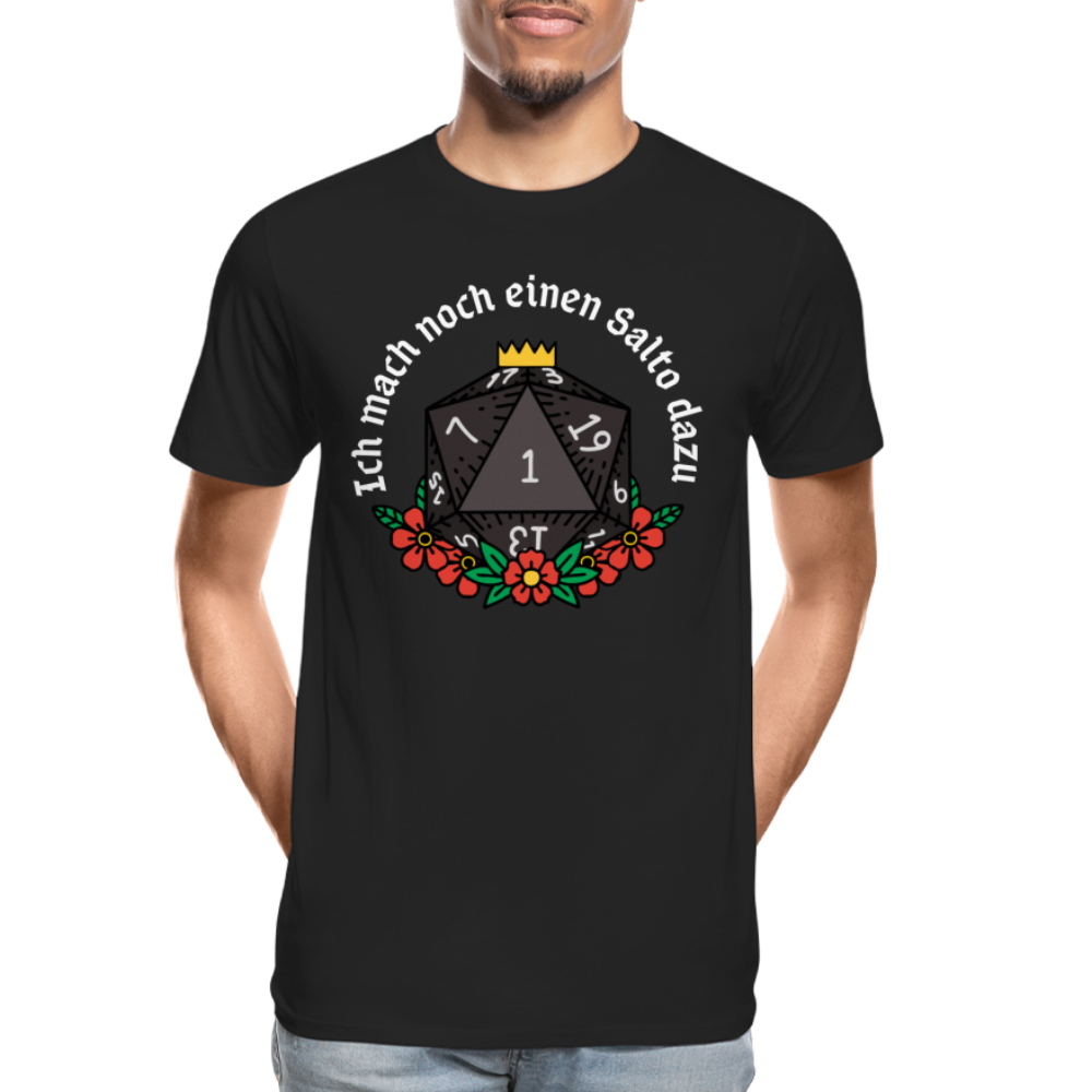 Männer Premium Bio T-Shirt "Ich mach noch einen Salto dazu 20" - Schwarz