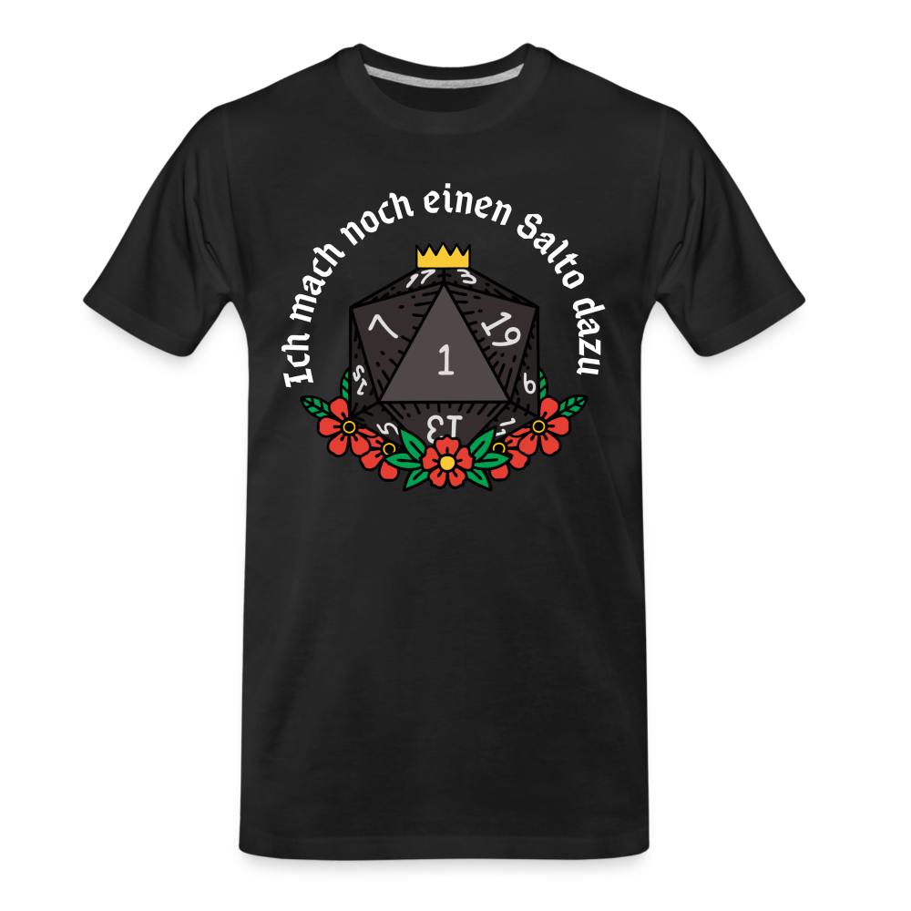 Männer Premium Bio T-Shirt "Ich mach noch einen Salto dazu 20" - Schwarz