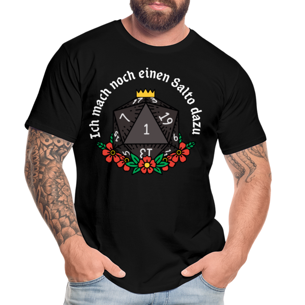 Männer Premium Bio T-Shirt "Ich mach noch einen Salto dazu 20" - Schwarz