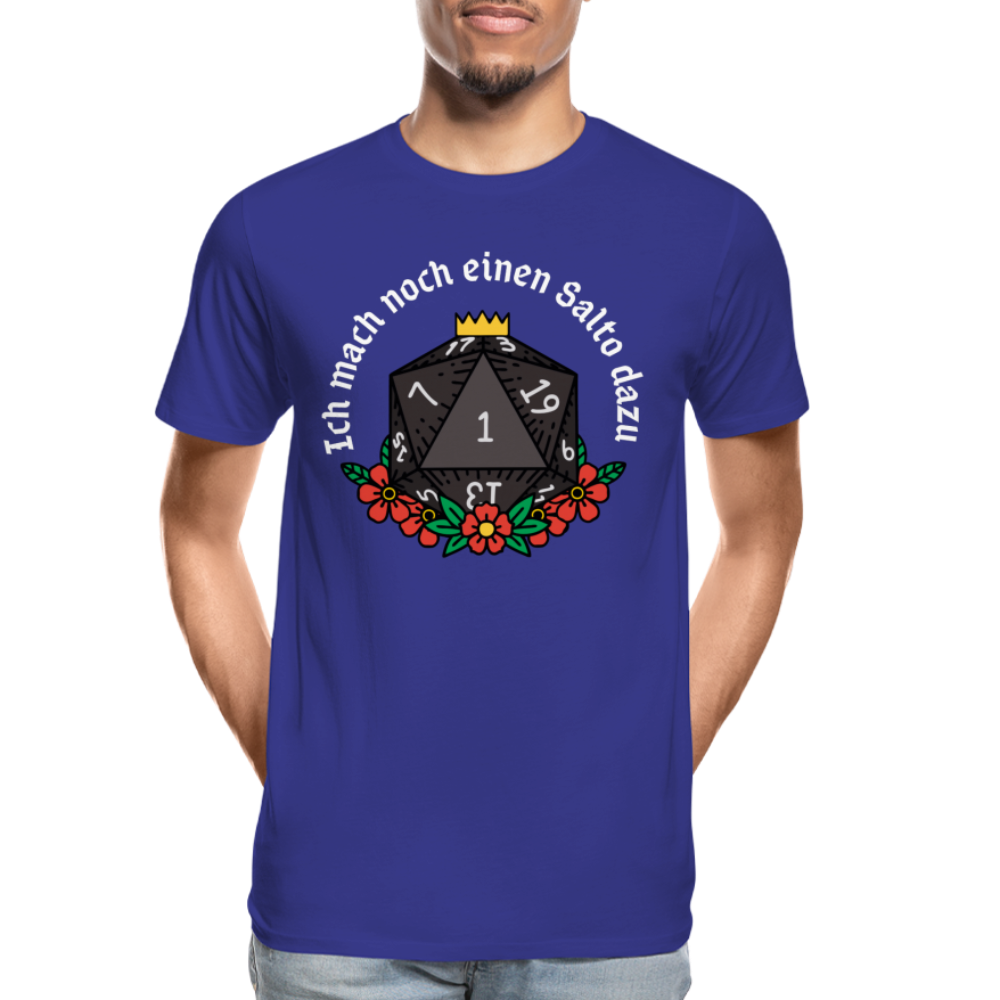 Männer Premium Bio T-Shirt "Ich mach noch einen Salto dazu 20" - Königsblau
