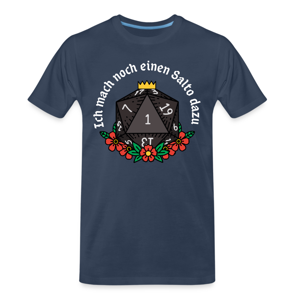 Männer Premium Bio T-Shirt "Ich mach noch einen Salto dazu 20" - Navy