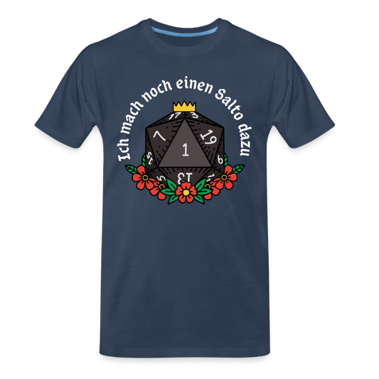 Männer Premium Bio T-Shirt "Ich mach noch einen Salto dazu 20" - Navy