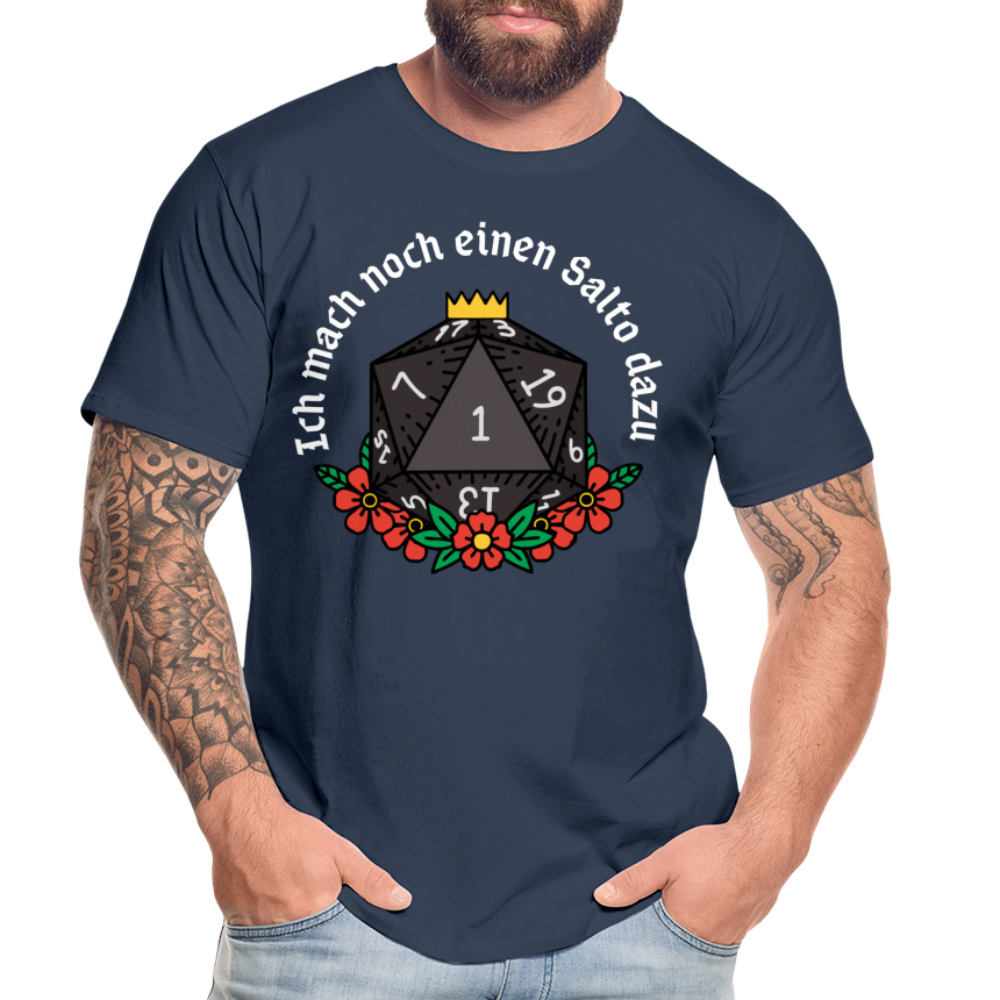 Männer Premium Bio T-Shirt "Ich mach noch einen Salto dazu 20" - Navy