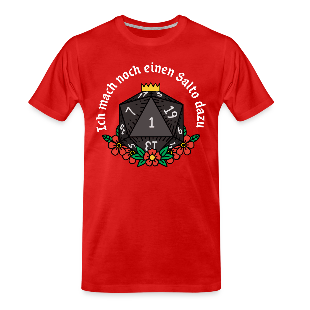 Männer Premium Bio T-Shirt "Ich mach noch einen Salto dazu 20" - Rot