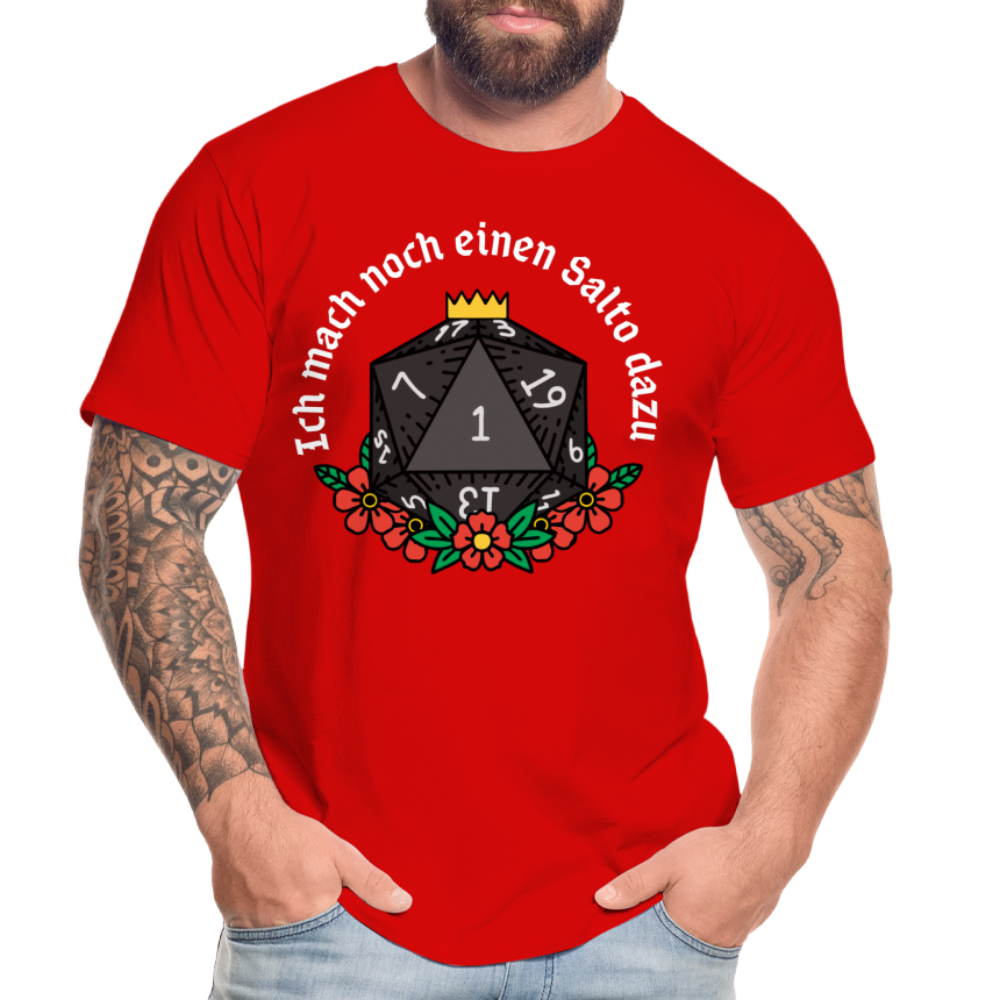 Männer Premium Bio T-Shirt "Ich mach noch einen Salto dazu 20" - Rot