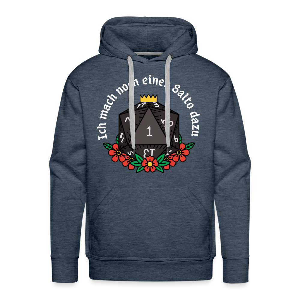 Men’s Premium Hoodie "Ich mach noch einen Salto dazu 1" - Jeansblau