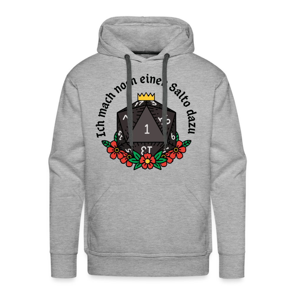 Men’s Premium Hoodie "Ich mach noch einen Salto dazu 1" - Grau meliert