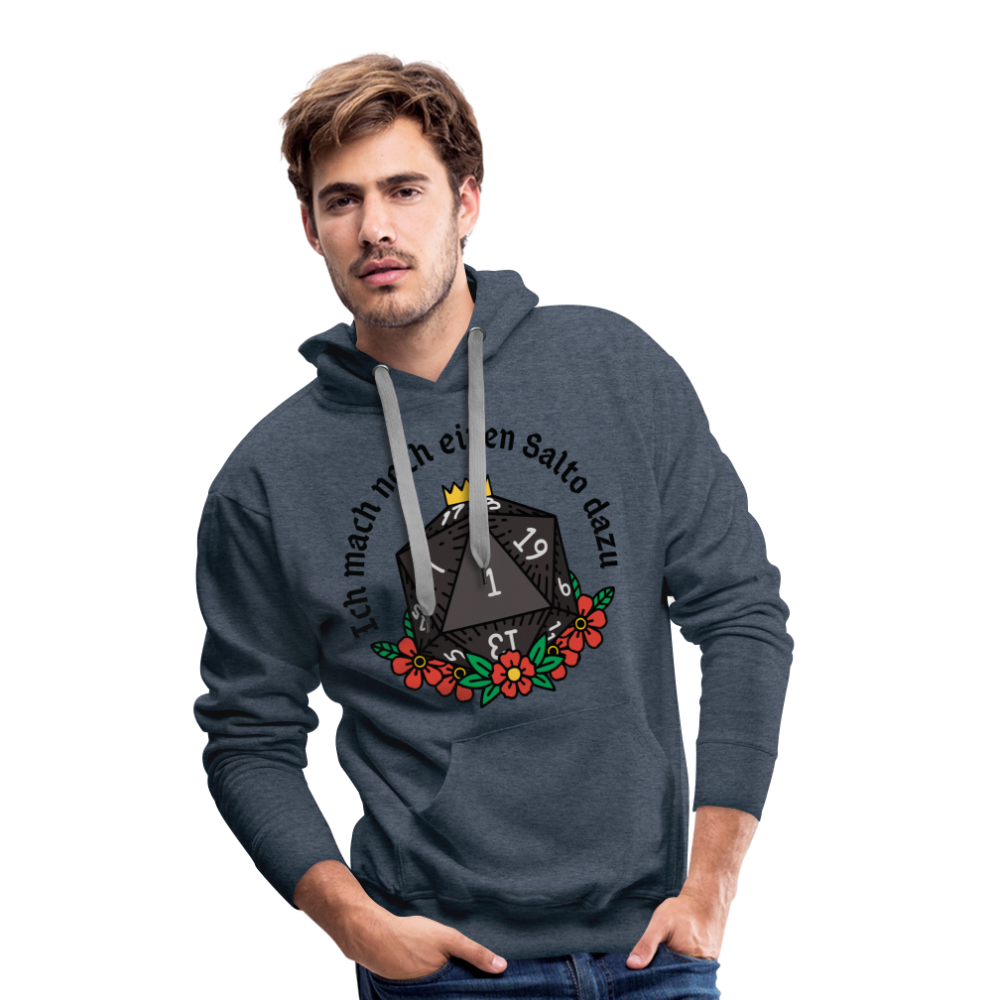 Men’s Premium Hoodie "Ich mach noch einen Salto dazu 1" - Jeansblau