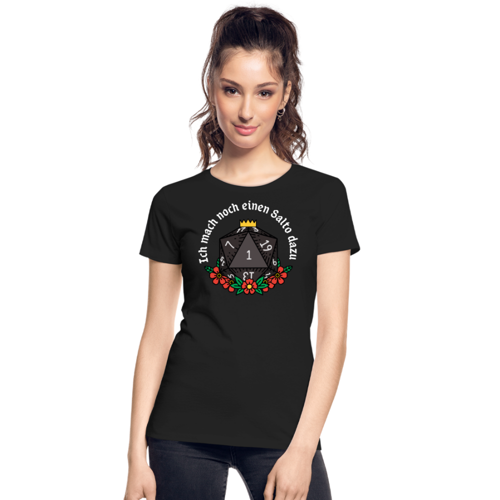 Frauen Premium Bio T-Shirt "Ich mach noch einen Salto dazu 1" - Schwarz