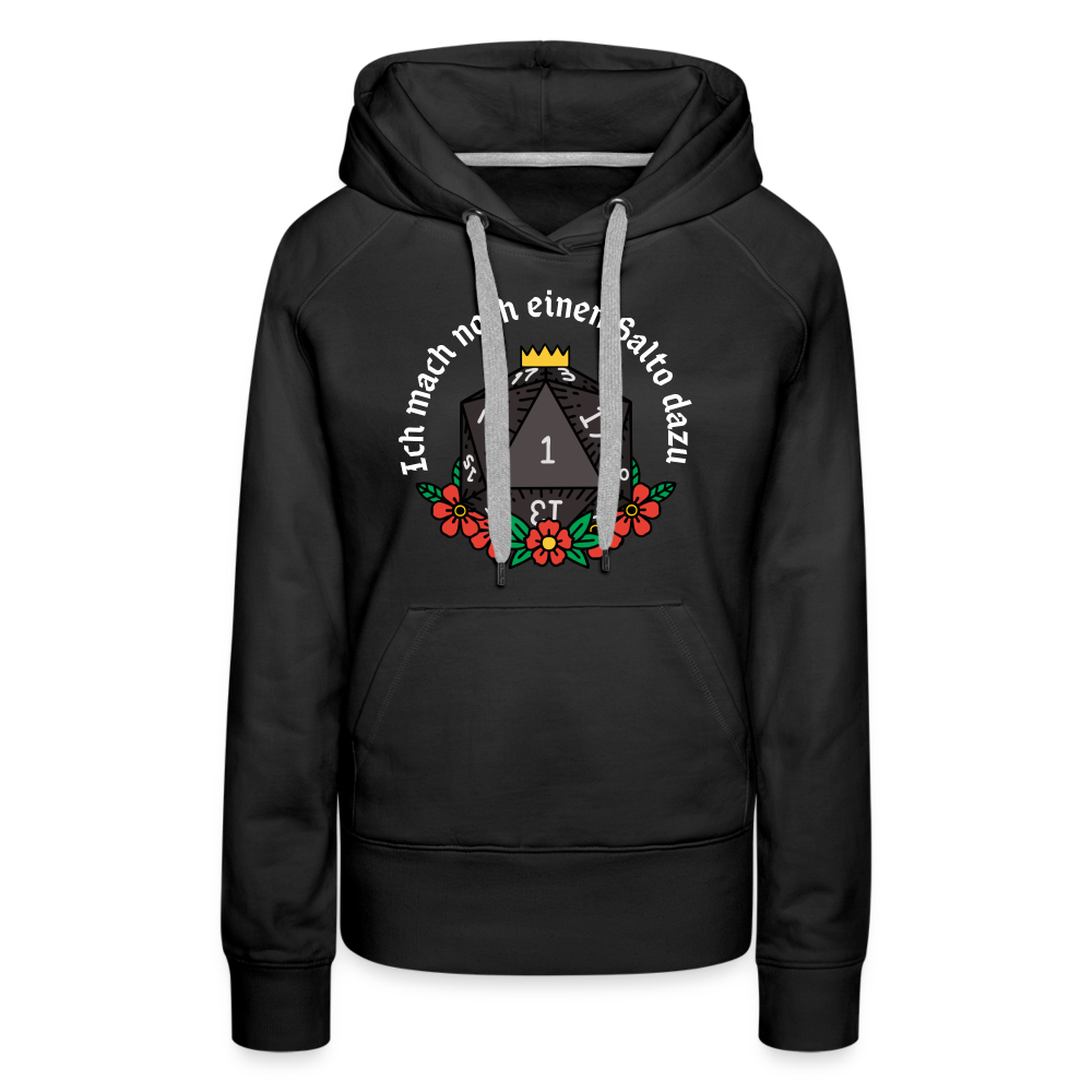 Frauen Premium Hoodie "Ich mach noch einen Salto dazu 1" - Schwarz
