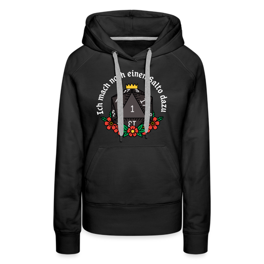Frauen Premium Hoodie "Ich mach noch einen Salto dazu 1" - Schwarz