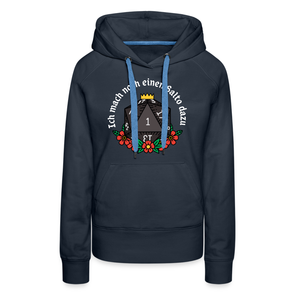 Frauen Premium Hoodie "Ich mach noch einen Salto dazu 1" - Navy