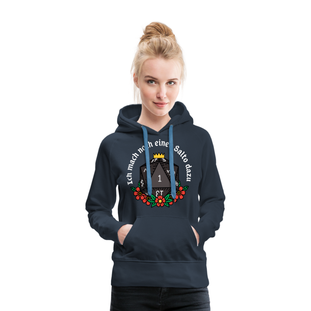 Frauen Premium Hoodie "Ich mach noch einen Salto dazu 1" - Navy