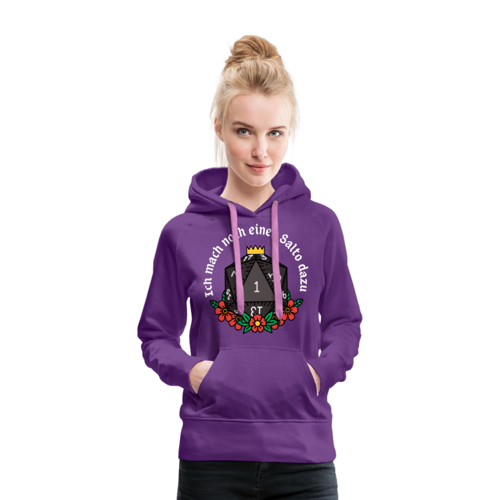 Frauen Premium Hoodie "Ich mach noch einen Salto dazu 1" - Purple