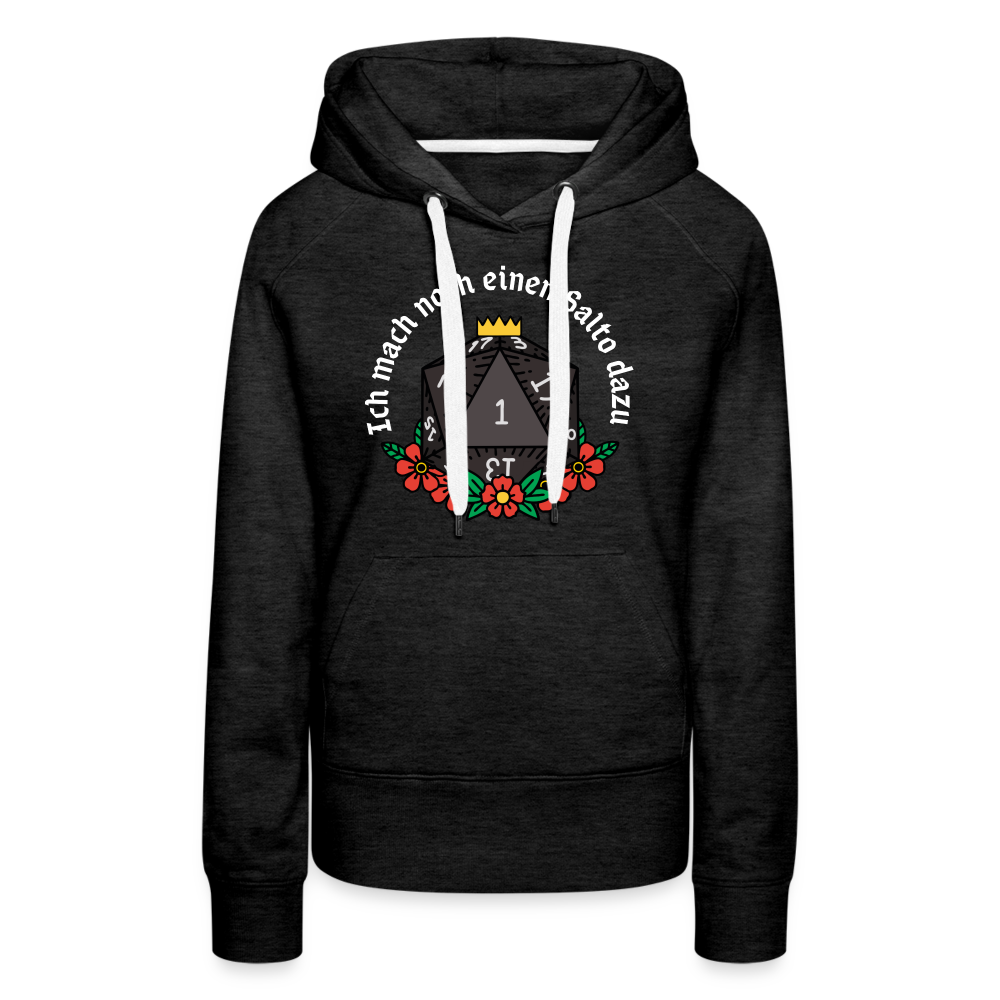 Frauen Premium Hoodie "Ich mach noch einen Salto dazu 1" - Anthrazit