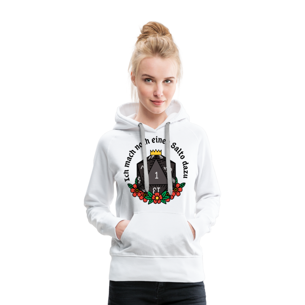 Frauen Premium Hoodie "Ich mach noch einen Salto dazu 1" - weiß