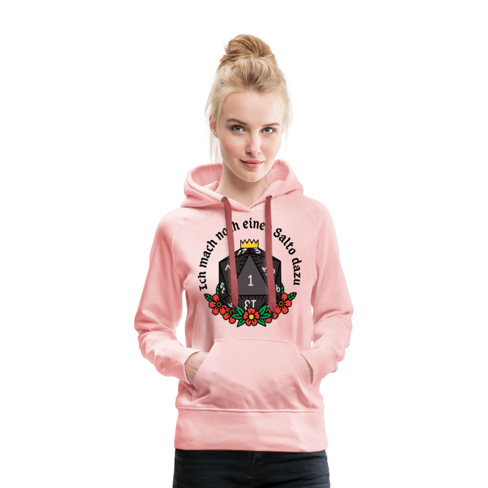 Frauen Premium Hoodie "Ich mach noch einen Salto dazu 1" - Kristallrosa