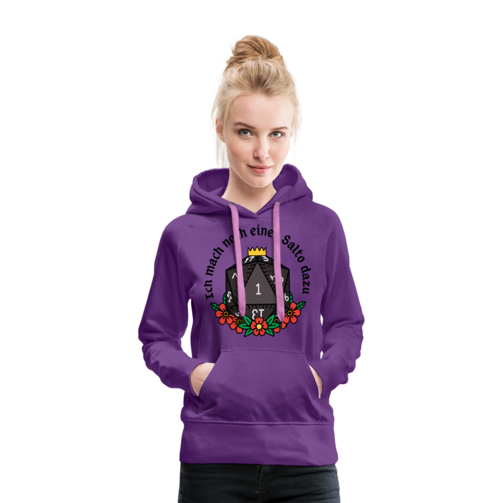 Frauen Premium Hoodie "Ich mach noch einen Salto dazu 1" - Purple