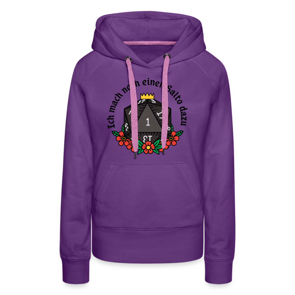 Frauen Premium Hoodie "Ich mach noch einen Salto dazu 1" - Purple