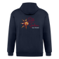 Männer Heavyweight Kapuzenjacke Rote Fäden farbig - Navy
