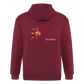 Männer Heavyweight Kapuzenjacke Rote Fäden farbig - Maroon