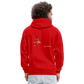 Kontrast-Hoodie Rote Fäden farbig - Rot/Weiß