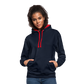Kontrast-Hoodie Rote Fäden farbig - Navy/Rot