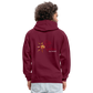Kontrast-Hoodie Rote Fäden farbig - Weinrot/Anthrazit