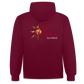 Kontrast-Hoodie Rote Fäden farbig - Weinrot/Anthrazit