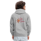 Kontrast-Hoodie Rote Fäden farbig - Grau meliert/Navy