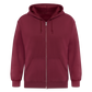 Männer Heavyweight Kapuzenjacke Rote Fäden weiß - Maroon